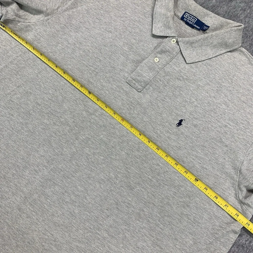 VTG Polo Ralph Lauren Gray Polo Shirt 100% Cotton Size 3XLT (TALL)